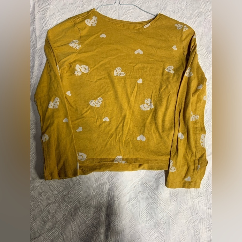 Big girl yellow heart shirt